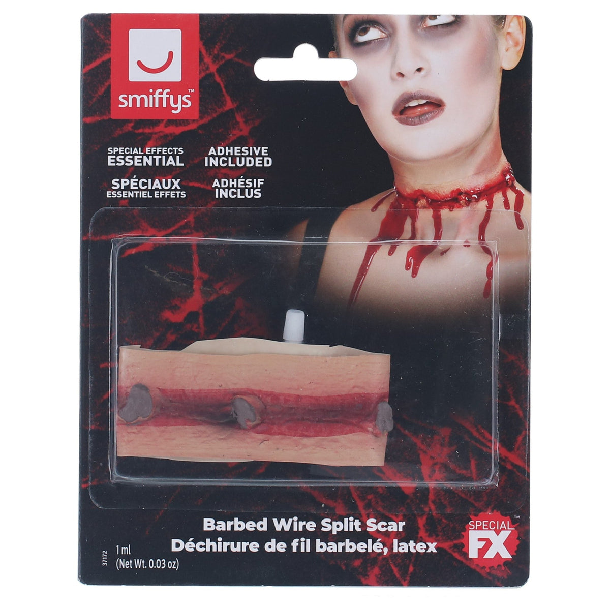 Barbed Wire Split Scar, Red, view 2