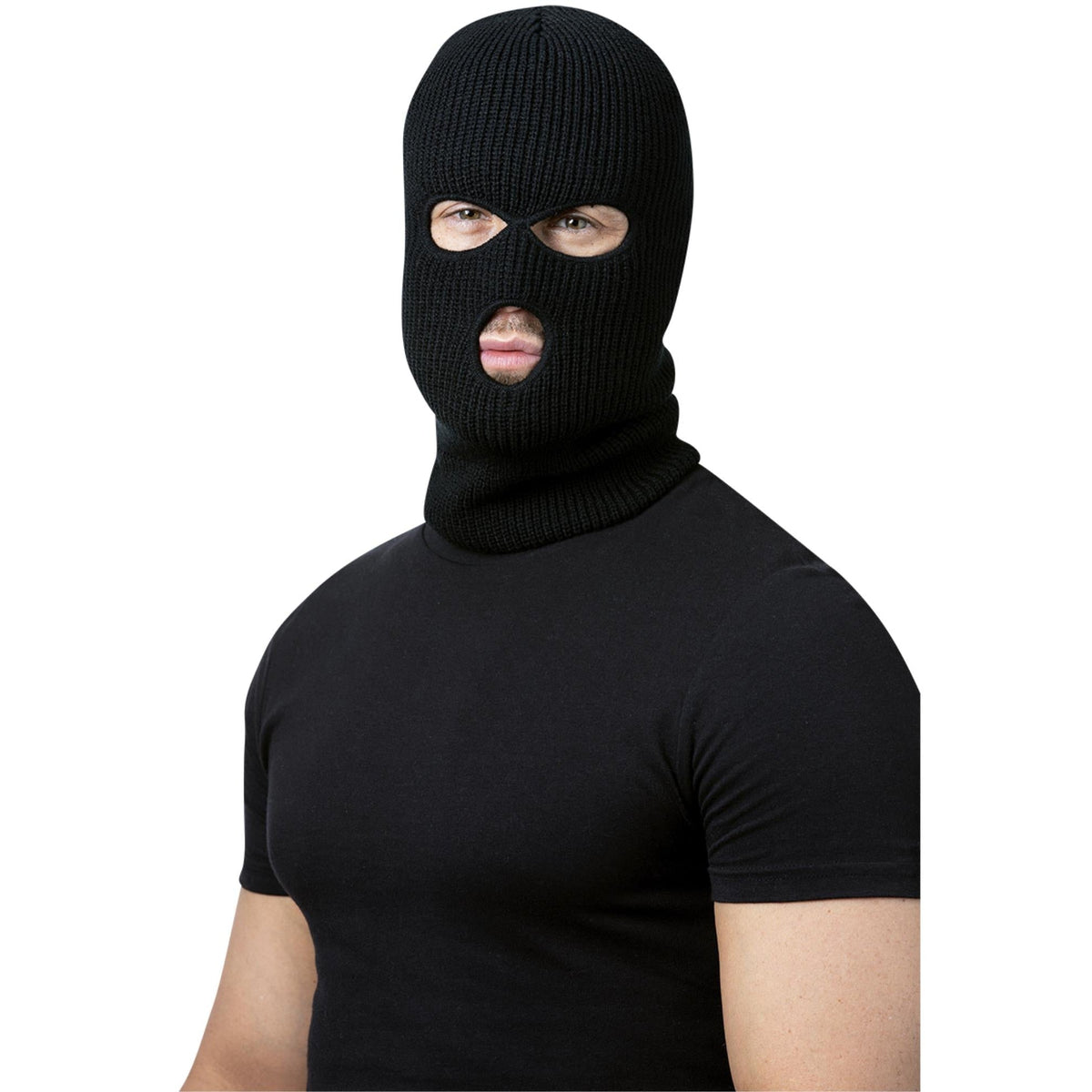 Black Knitted Balaclava Ski Mask