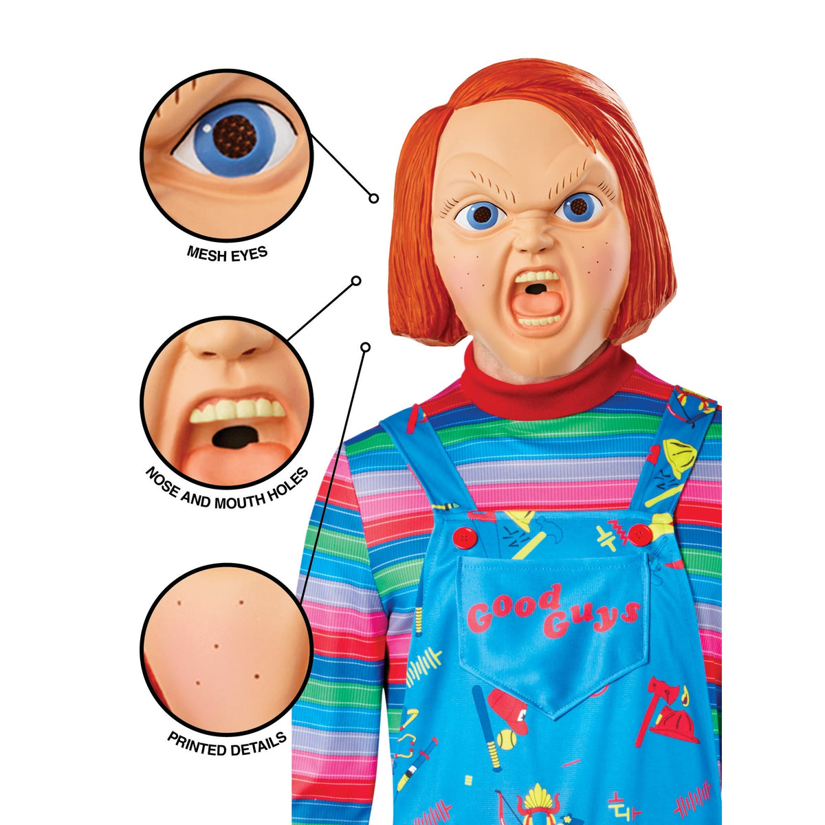 Child's Play Chucky Half Mask, view 4