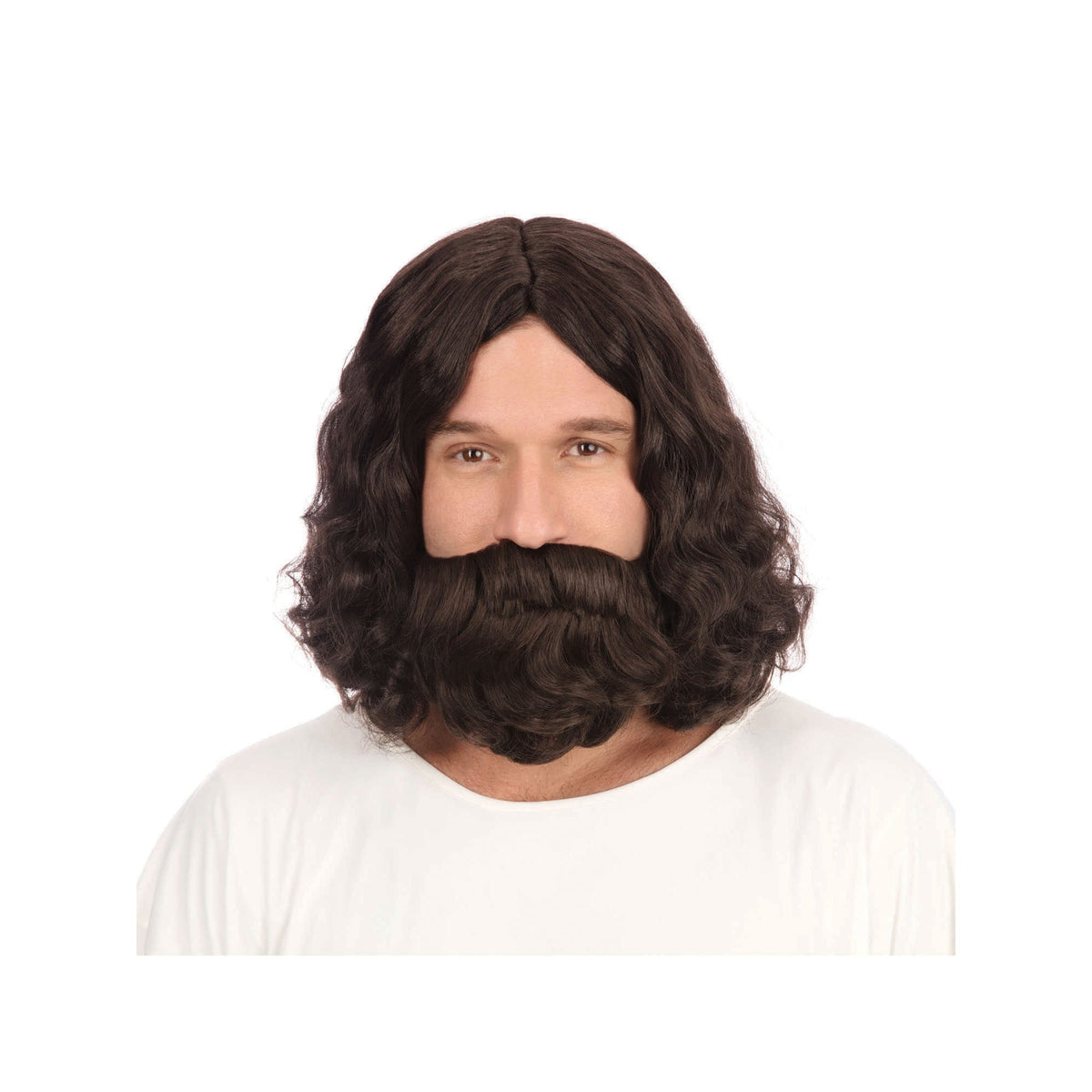 Hippy Wig and Beard Set, Dark Brown
