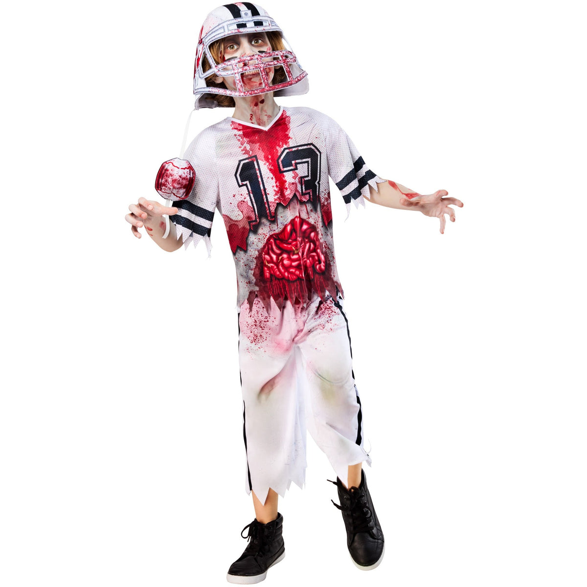Kids' Zombie American Footballer Costume, view 5