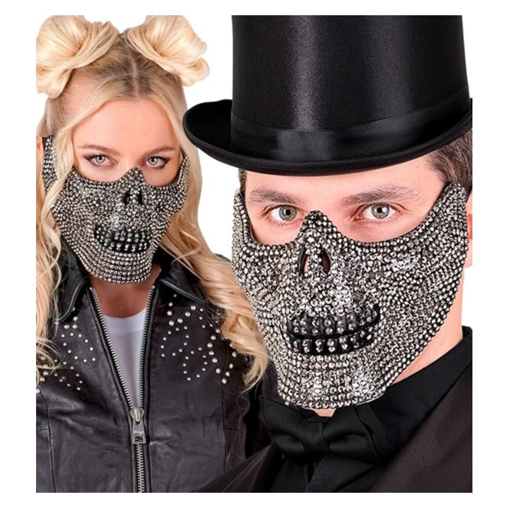 Rhinestone Skull Face Mask — view 2