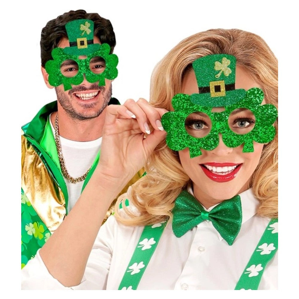 Shamrock Glasses with Mini Top Hat — view 2