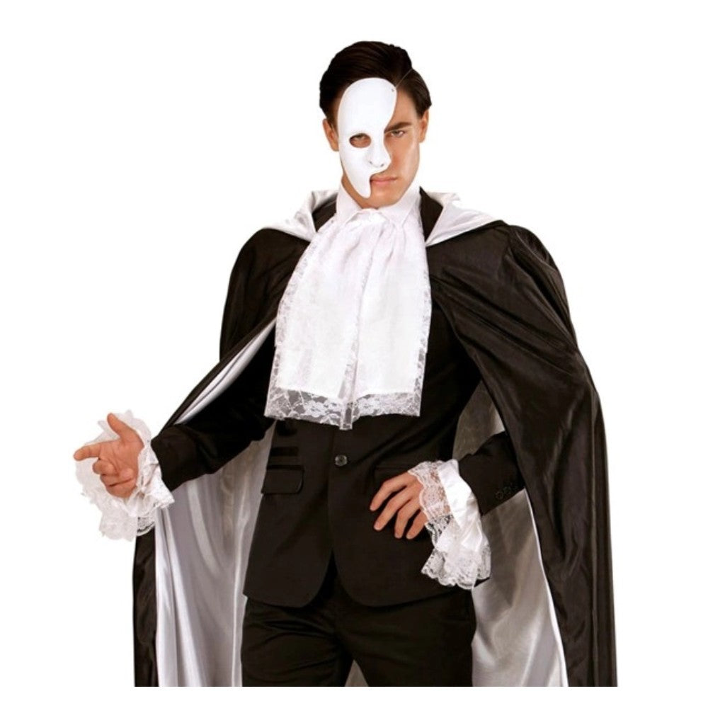 White Half Face Masquerade Mask — view 4