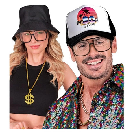 90s Hip Hop Glasses with Clear Lenses — view 3