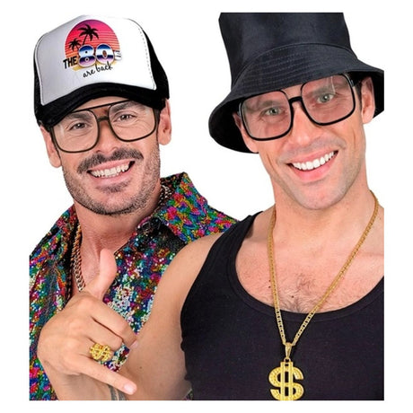 90s Hip Hop Glasses with Clear Lenses — view 4