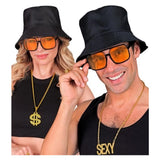 90s Hip Hop Glasses with Orange Lenses — view 2