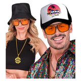 90s Hip Hop Glasses with Orange Lenses — view 3