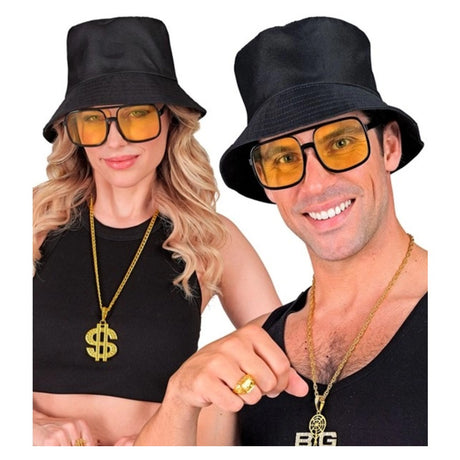 90s Hip Hop Glasses with Yellow Lenses — view 2