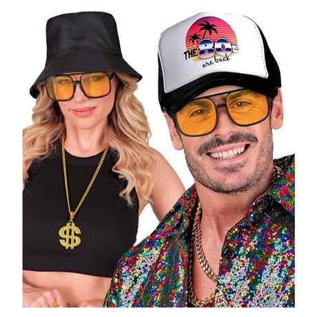 90s Hip Hop Glasses with Yellow Lenses — view 3