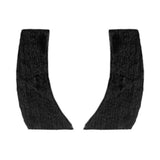 Adhesive Jumbo Sideburns — A pair of oversized black sideburns in synthetic hair, backed with adhesive so they stick straight t
