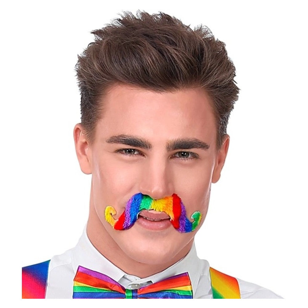 Adhesive Rainbow Moustache — view 2
