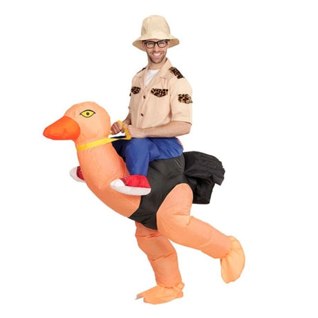 Adults Inflatable Explorer on an Ostrich Costume — view 2