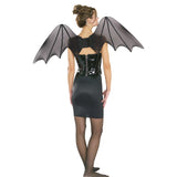 Black Chiffon Bat Wings – detail view