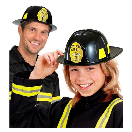 Black Fireman's Helmet — view 2
