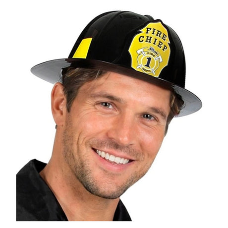 Black Fireman's Helmet — view 4