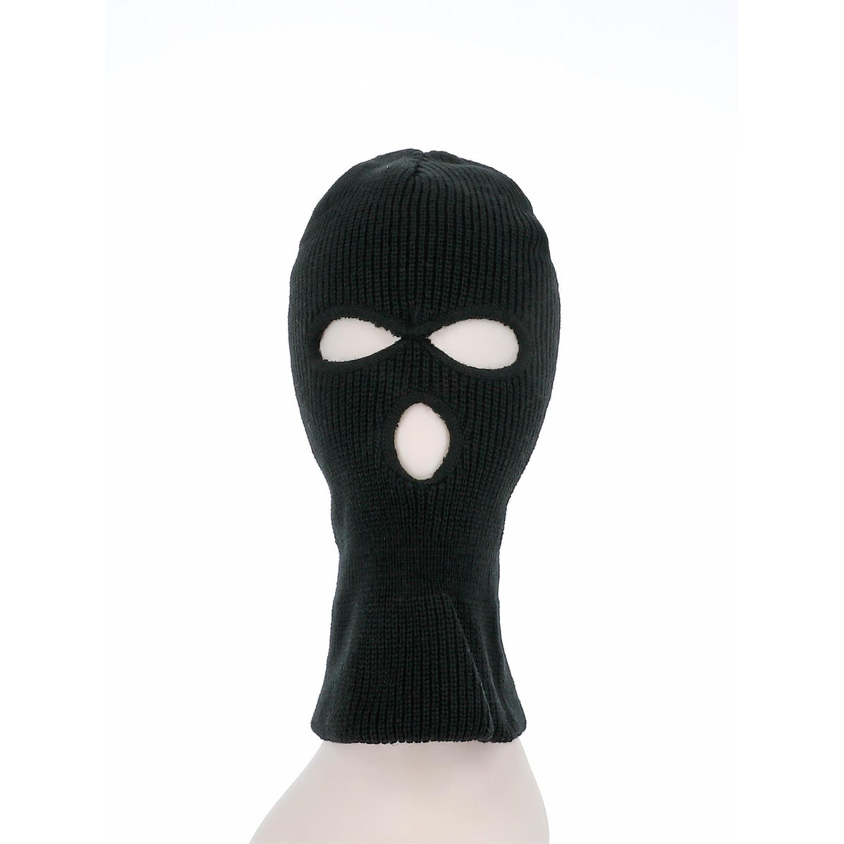 Black Knitted Balaclava Ski Mask – detail view