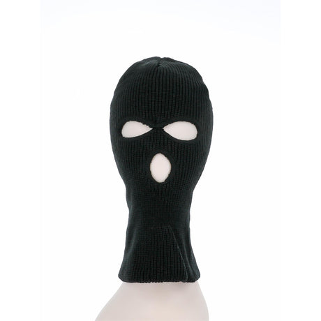 Black Knitted Balaclava Ski Mask – detail view