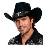 Black Suede Look Cowboy Hat — view 4