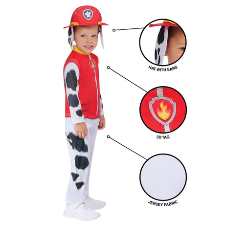 Boys' Paw Patrol Marshall Costume – alternative view
