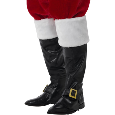Deluxe Santa Boot Covers, Black