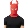 Devil Balaclava Ski Mask with Horns, Red