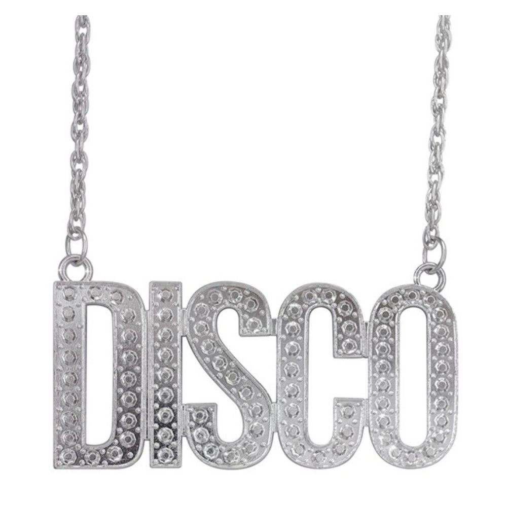 Disco Ball Necklace — A 65cm chain necklace with a mirrored disco ball pendant.