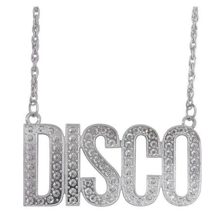Disco Ball Necklace — A 65cm chain necklace with a mirrored disco ball pendant.