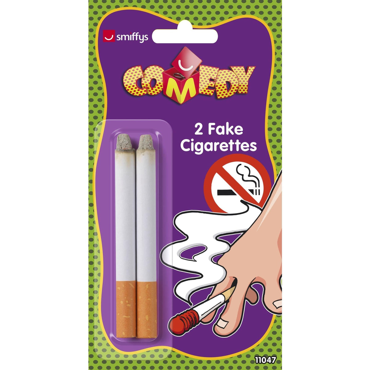 Pack of two fake cigarette costume props