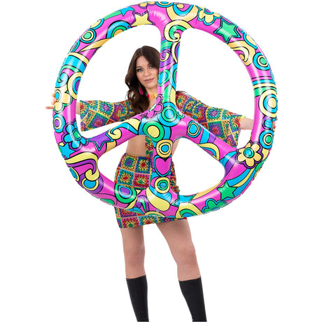 Giant Inflatable Peace Sign, Pink
