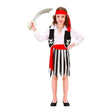 Girls Pirate Costume with shirt with attached waistcoat, skirt and waist sash