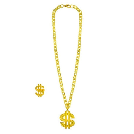 Gold Dollar Necklace and Ring Set — view 2