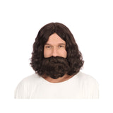 Hippy Wig and Beard Set, Dark Brown