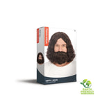 Hippy Wig and Beard Set, Dark Brown, view 2