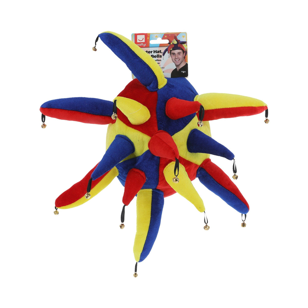 Jester Hat with Bells, Multicoloured, view 2