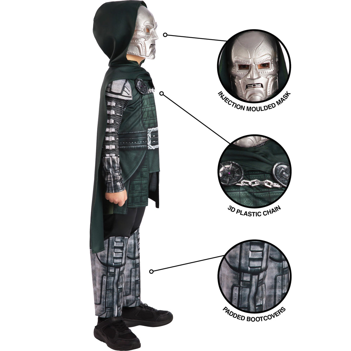 Kids' Deluxe Dr Doom Costume, third view