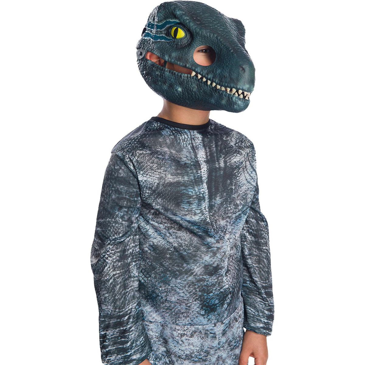 Kids' Jurassic World Velociraptor Blue Moveable Jaw Mask
