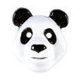 Kids Panda Mask — A child-size moulded PVC face mask with the white face, black eye patches and rounded ears of a pand