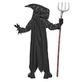 Kids Pumpkin Reaper Costume shown from the back