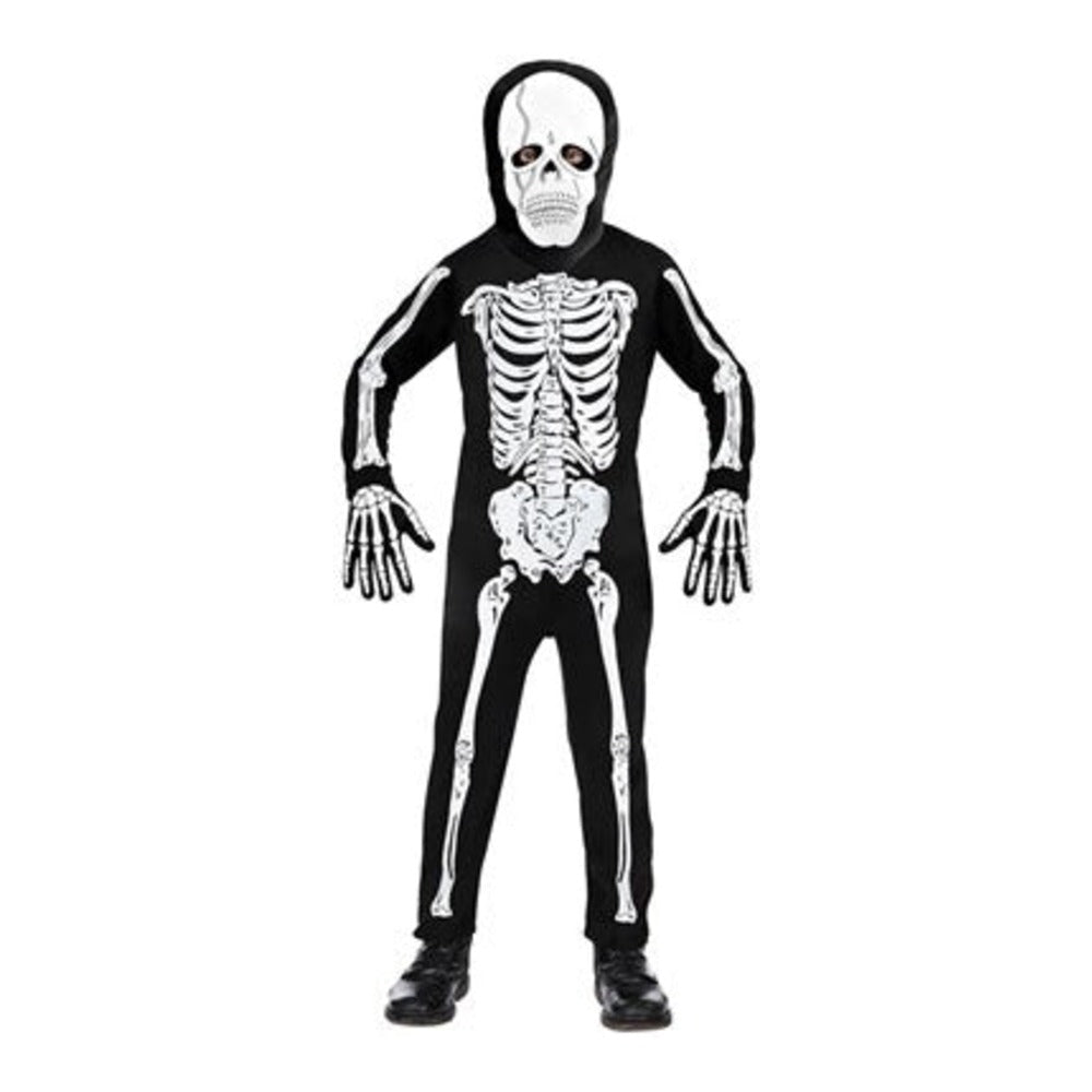 Kids Skeleton Costume with Mask with skeleton jumpsuit and skull mask