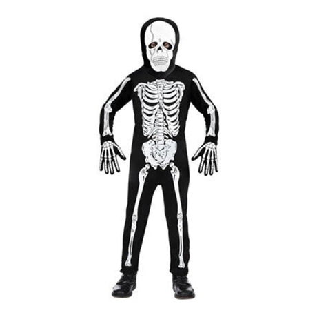Kids Skeleton Costume with Mask with skeleton jumpsuit and skull mask