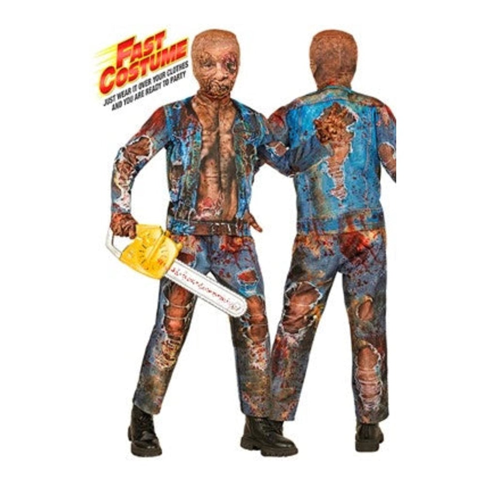 Kids Zombie Fast Costume with printed jacket, printed trousers and gloves