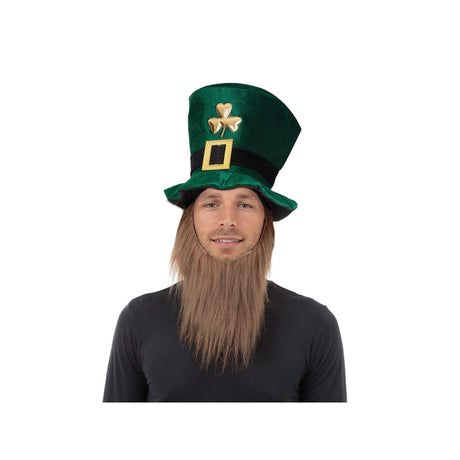 Leprechaun Hat & Beard Set, Green