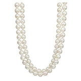 Long Faux Pearl Necklace — A single 70cm strand of ivory faux pearls, long enough to hang loose down the front rather than sit 