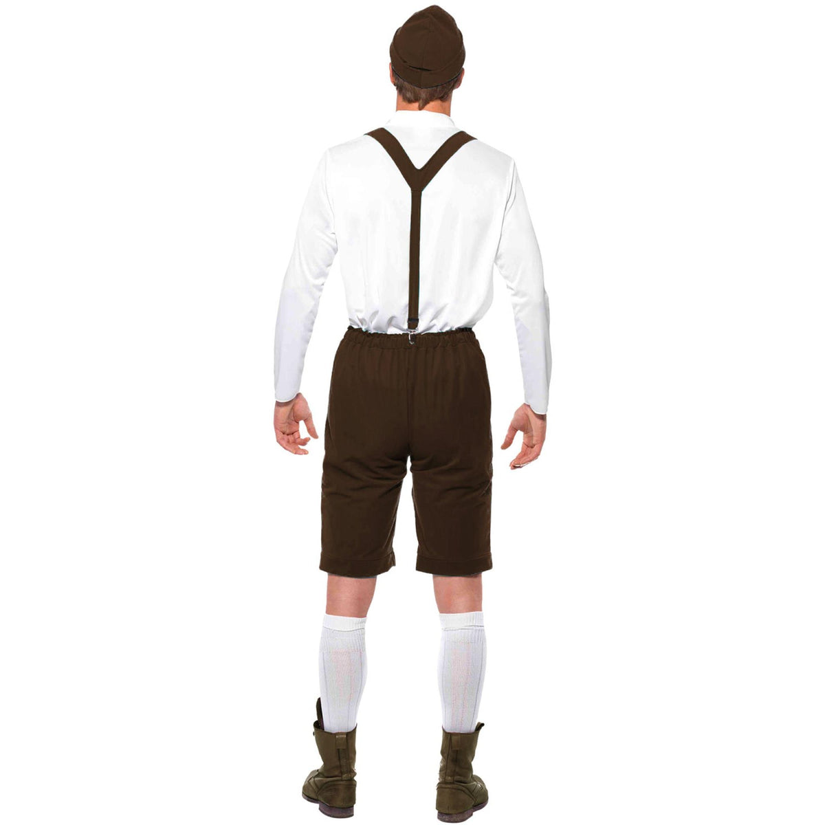 Men's Bavarian Lederhosen Costume, back view