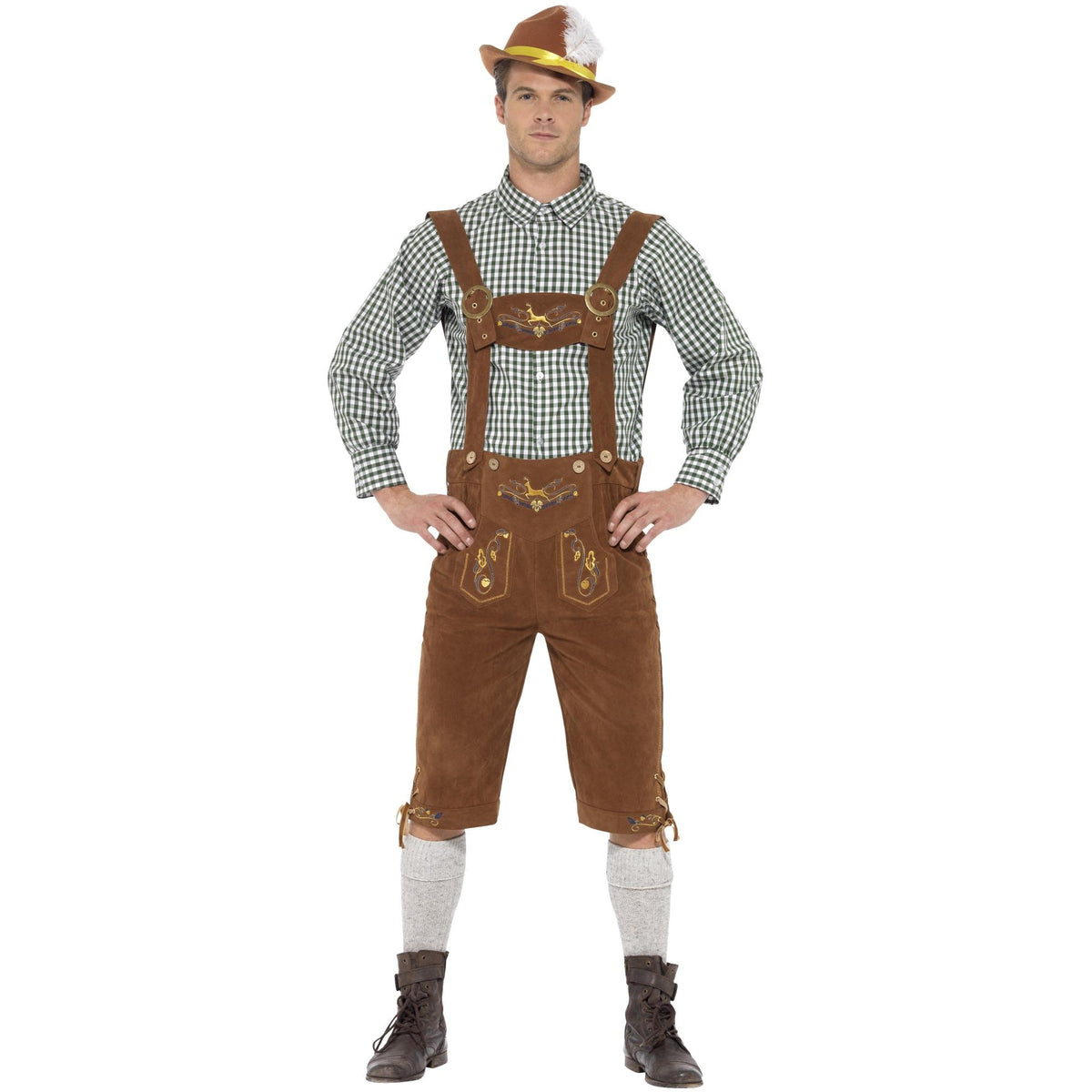 Men's Deluxe Hans Bavarian Costume, Green