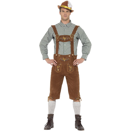 Men's Deluxe Hans Bavarian Costume, Green