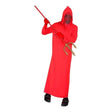 Men's Red Devil Robe Costume with red hooded robe and devil mask