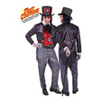Men's Vampire Fast Costume with printed jacket, printed trousers and top hat