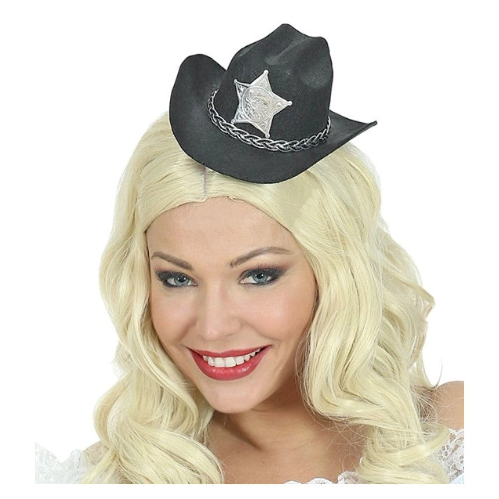 Mini Cowboy Hat with Sheriff Star — view 3
